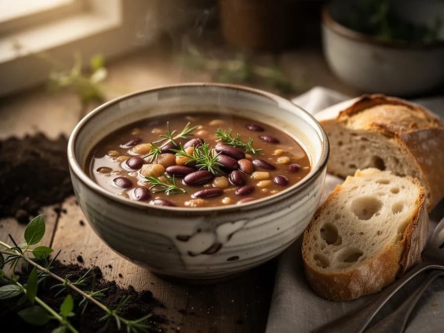 Chinesische süße rote Bohnensuppe (Hong Dou Tang)