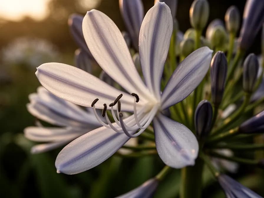 Getrockneter Agapanthus-Samenstand-Kranz