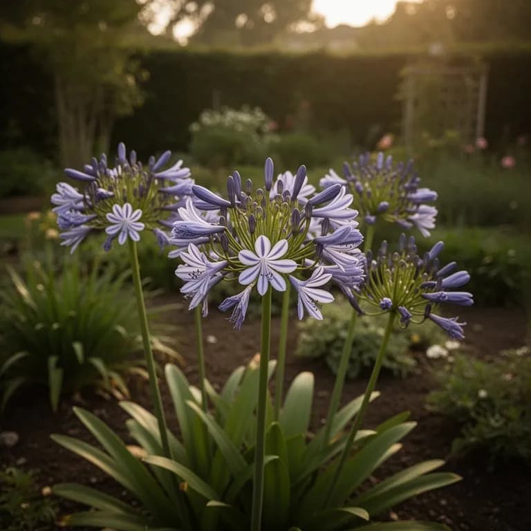 Arte floral prensado de agapanthus