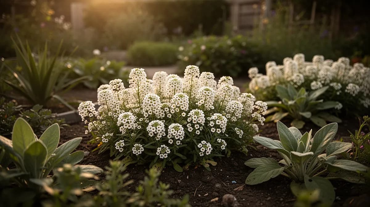 Strandkresse-Blüten-Eiswürfel