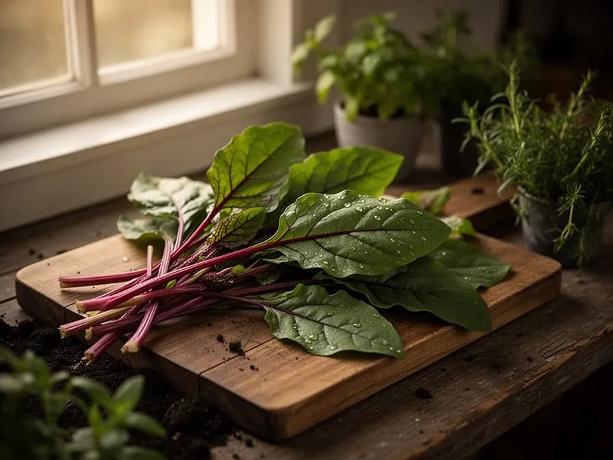 Winzige runde Amaranth-Samen in Dunkelrot- und Schwarztönen auf einem weißen Teller