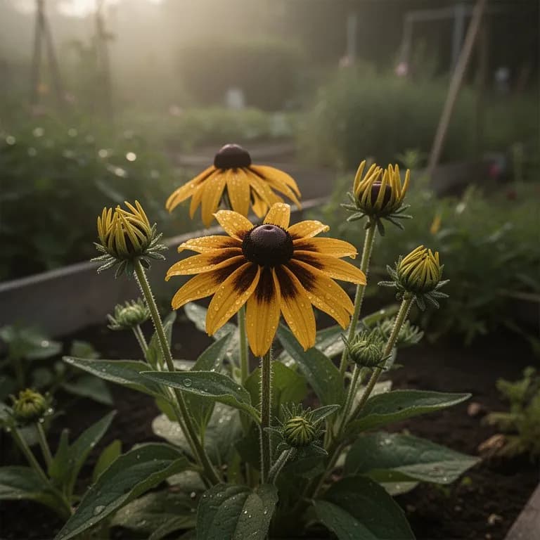 Gepresstes Rudbeckia-Blütenlesezeichen