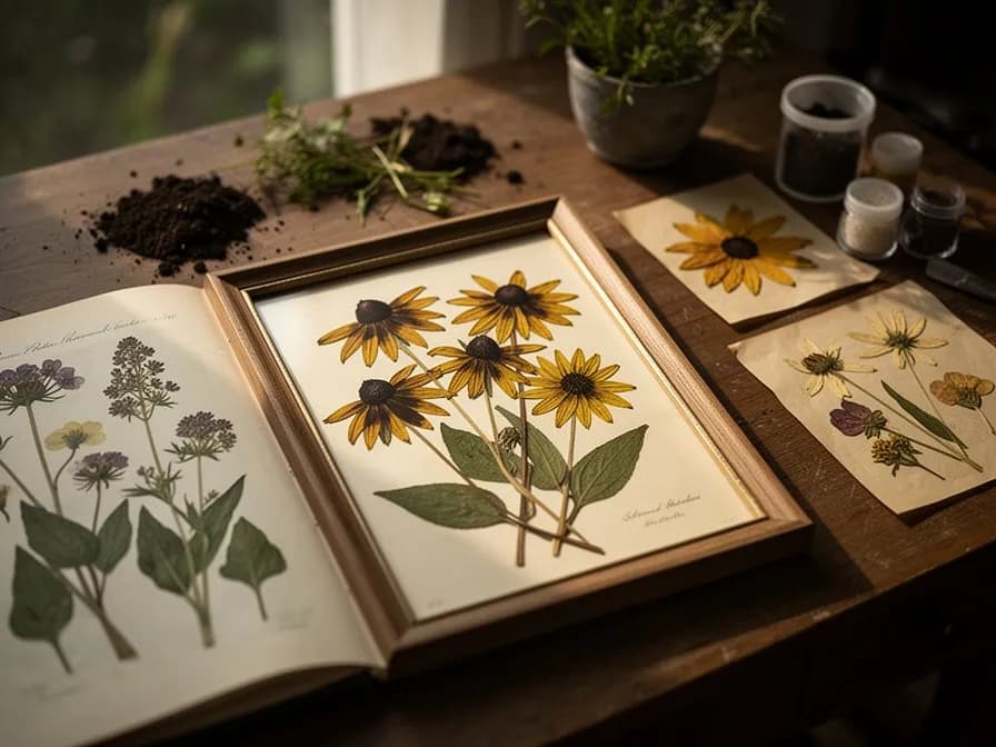 Rudbeckia-Naturfärbebad für Stoff