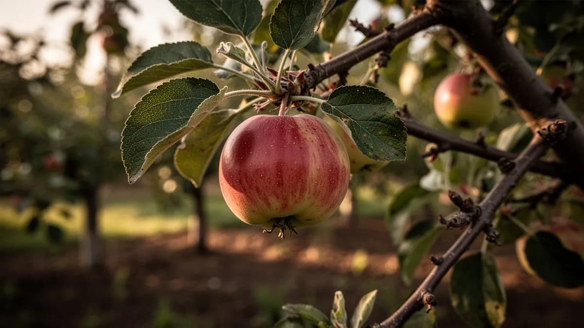 Jardinero usando podadoras para eliminar ramas cruzadas de un marano silvestre durante la poda de finales de invierno