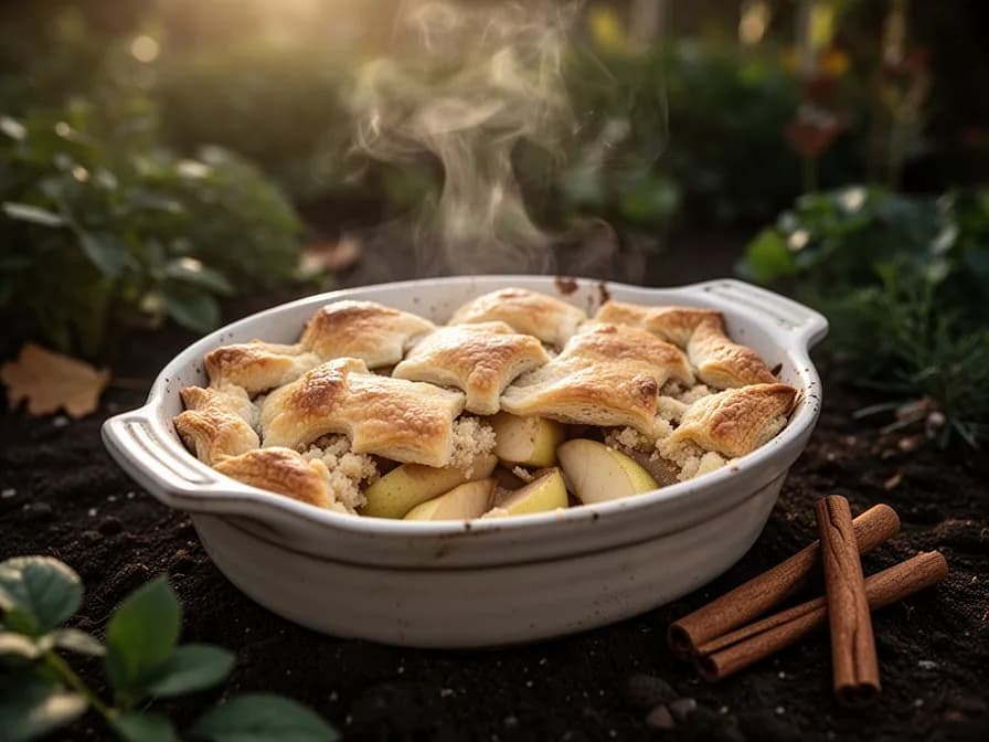 Compota de manzana suave y dorada hecha con Golden Delicious recién cosechadas en un cuenco