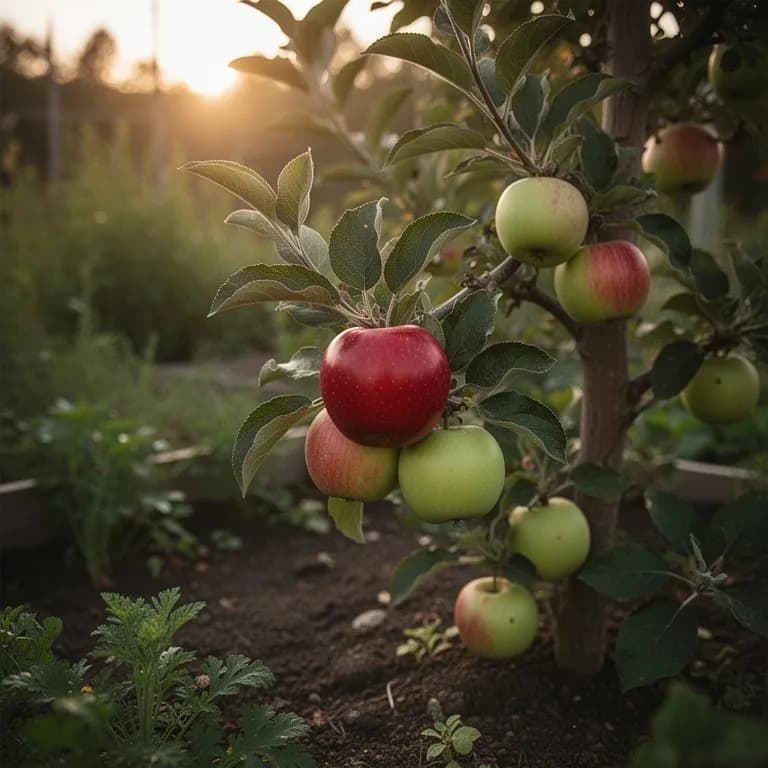 Gardener pruning Red Delicious apple tree in late winter