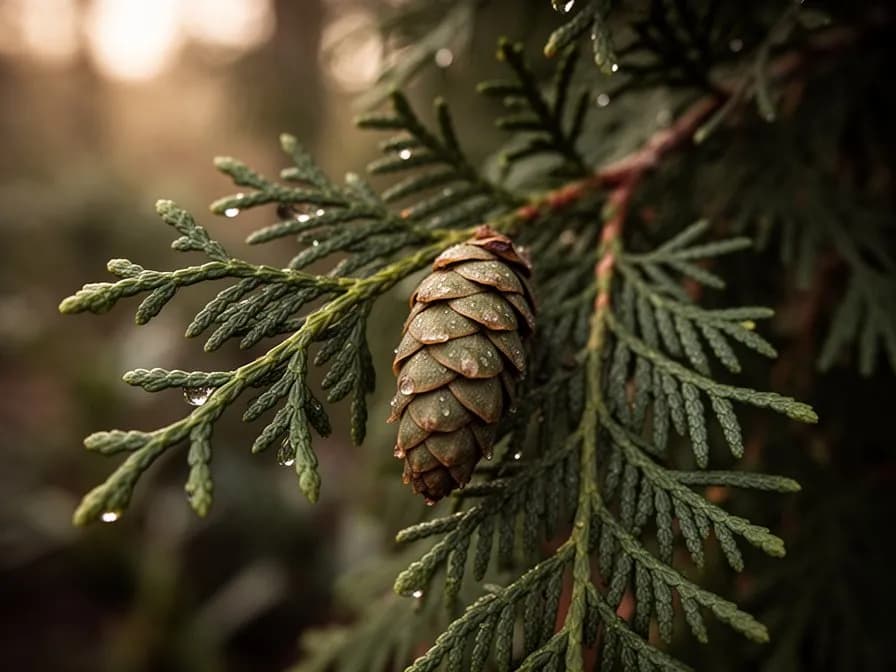 Several arborvitae cultivars including Emerald Green, Green Giant, and Golden Globe