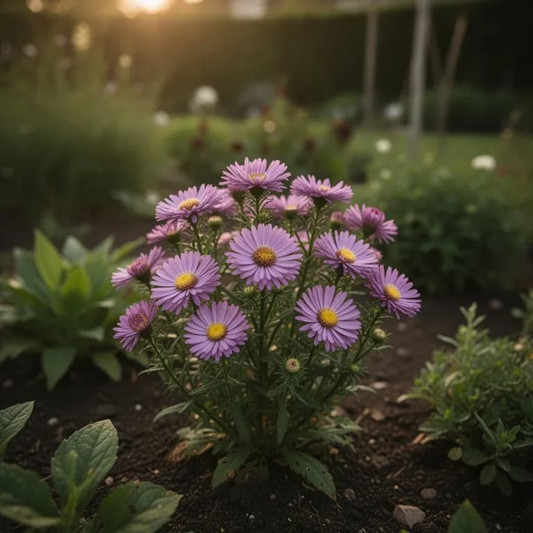 Flores de áster confitadas
