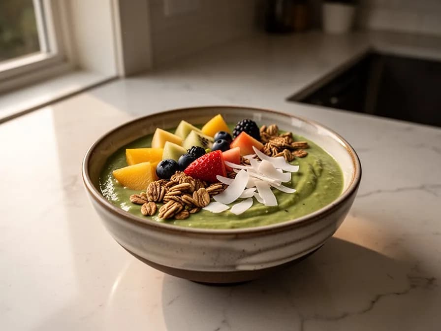 Guacamole casero recién preparado en un molcajete de piedra
