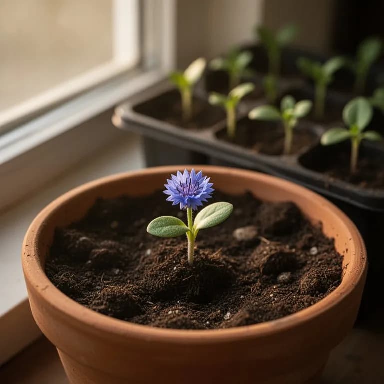 Blaue Kornblume - Samenkeimung