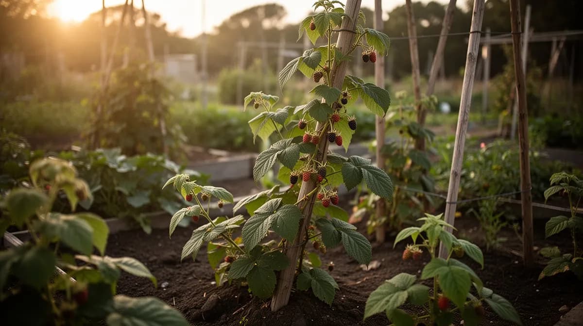 Stachellosenlose Brombeeren wachsen neben Borretsch und Beinwell