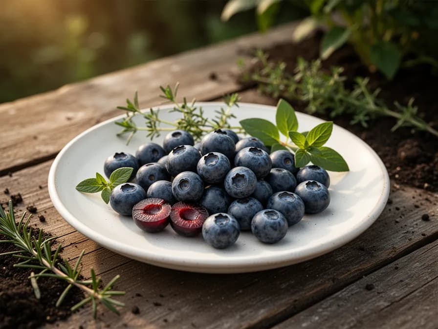 Comparison of different blueberry varieties including highbush, rabbiteye, and lowbush types