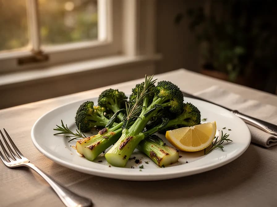 Charred Broccolini with Garlic and Lemon