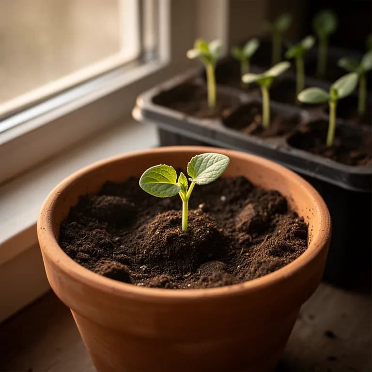 Butternut squash seedling