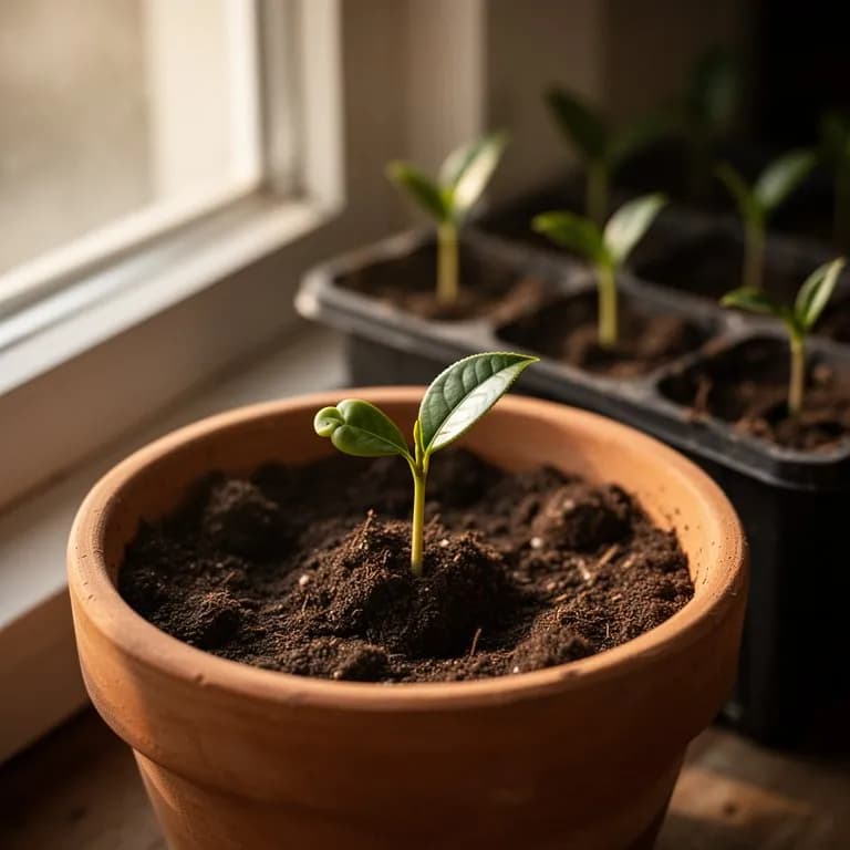 Planta del té - Germinación de la semilla