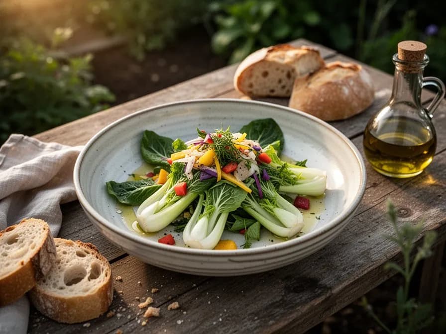Stir-Fried Celtuce with Garlic and Sesame