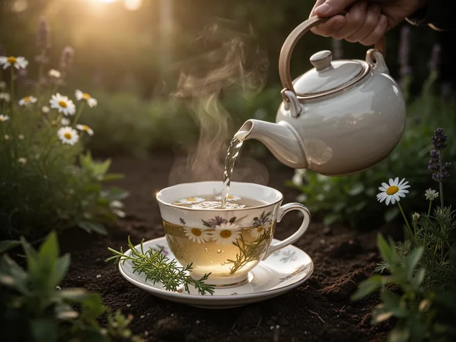 Té clásico de manzanilla fresca