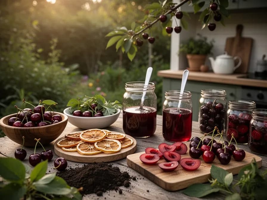 Cherry Leaf and Vanilla Infused Syrup