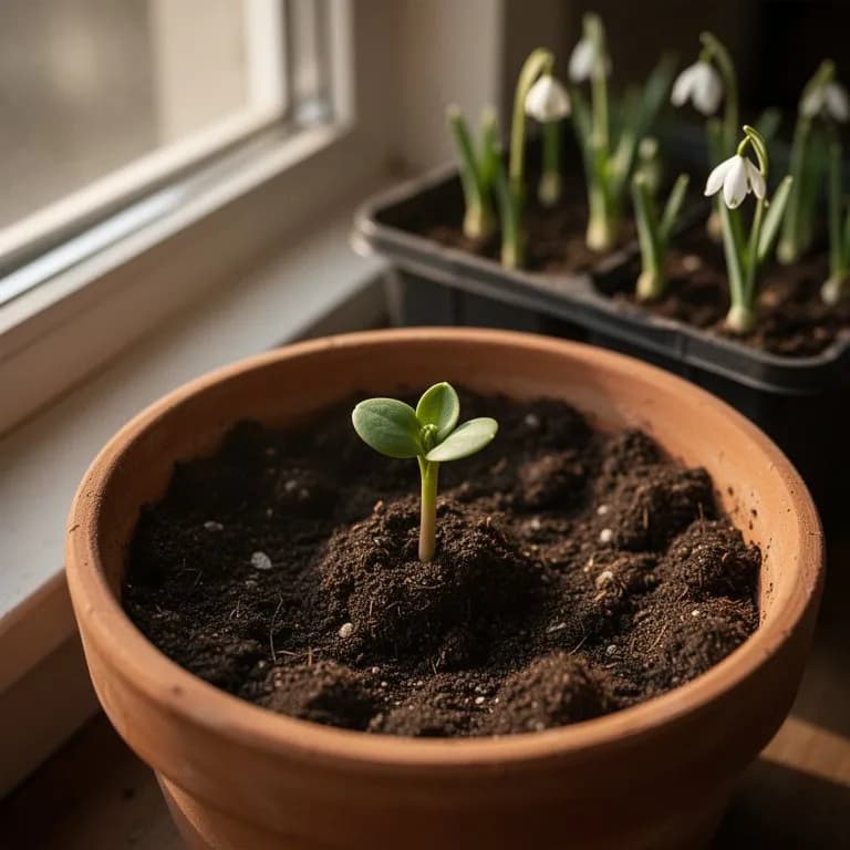 Cápsulas de semillas maduras de chionodoxa desarrollándose después de que las flores se han marchitado