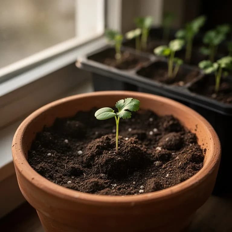 Cilantro Calypso - Germinación de la semilla