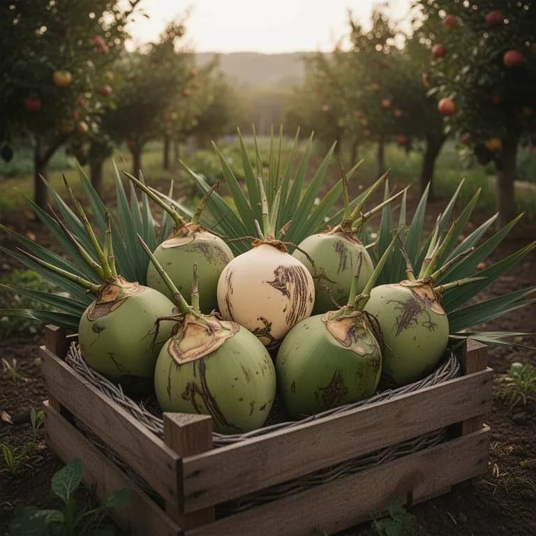 Palmera de coco alta en una playa tropical