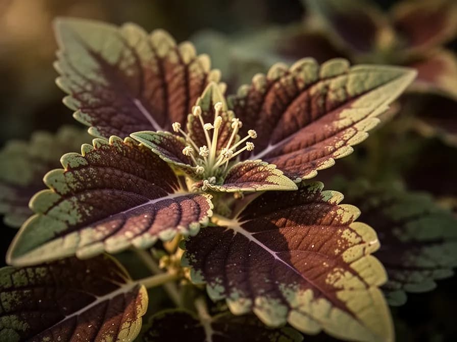 Coleus Leaf Tempura Garnish