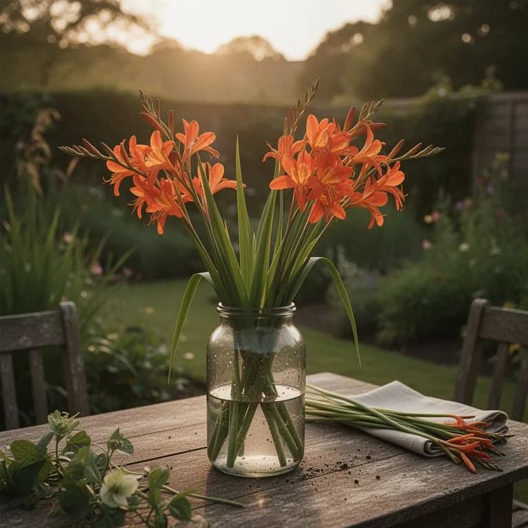 Getrockneter Crocosmia-Samenkapseln-Kranz