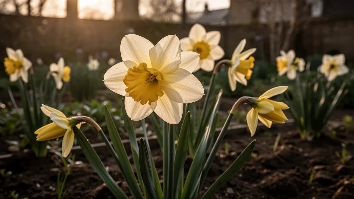 Bulbos de narciso doble listos para plantar en otoño