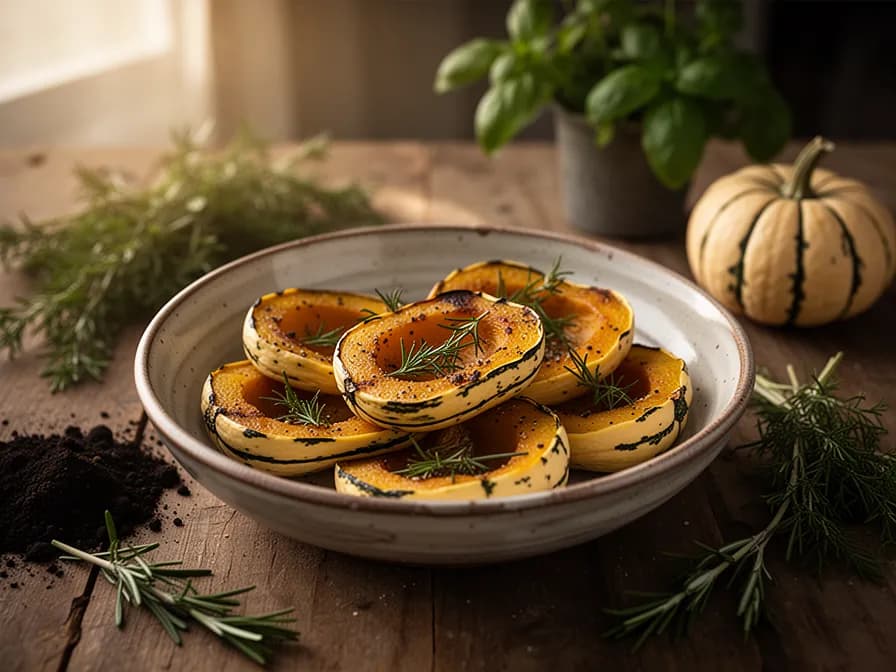 Maple-Roasted Delicata Rings