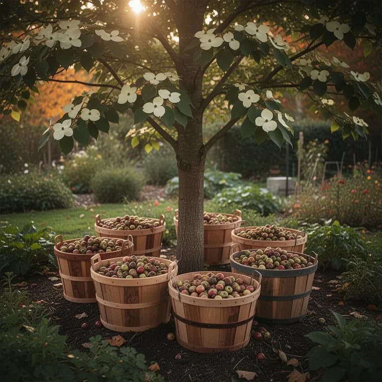 Racimos de brillantes bayas rojas de cornejo colgando de las ramas a principios de otoño
