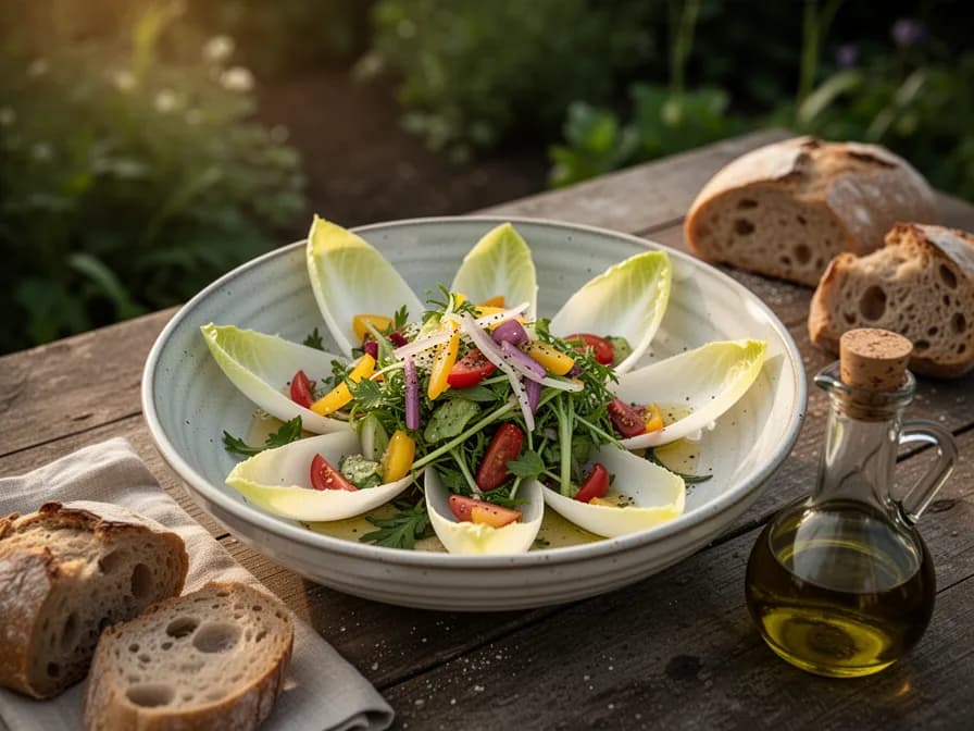 Classic French Endive Salad with Walnuts and Roquefort
