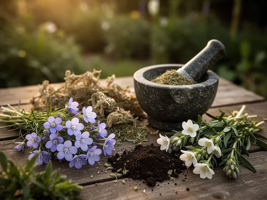 Primerísimo plano de una sola flor de eufrasia que muestra las distintivas marcas en forma de ojo y las estrías violetas