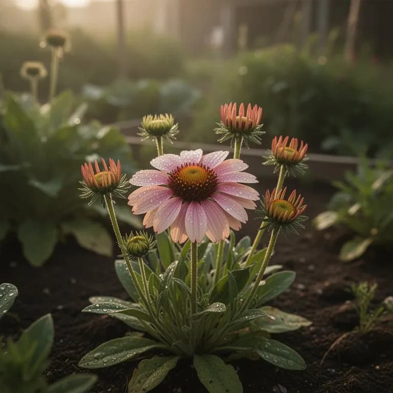 Gaillardia in full bloom showing red and yellow bicolor daisy-like flowers