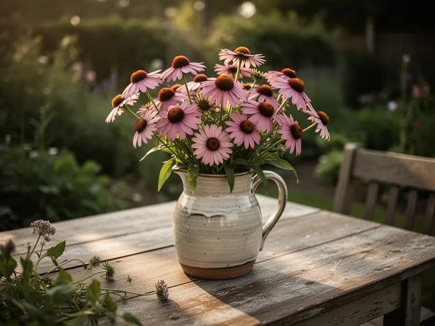 Corona de flores secas de gaillardia
