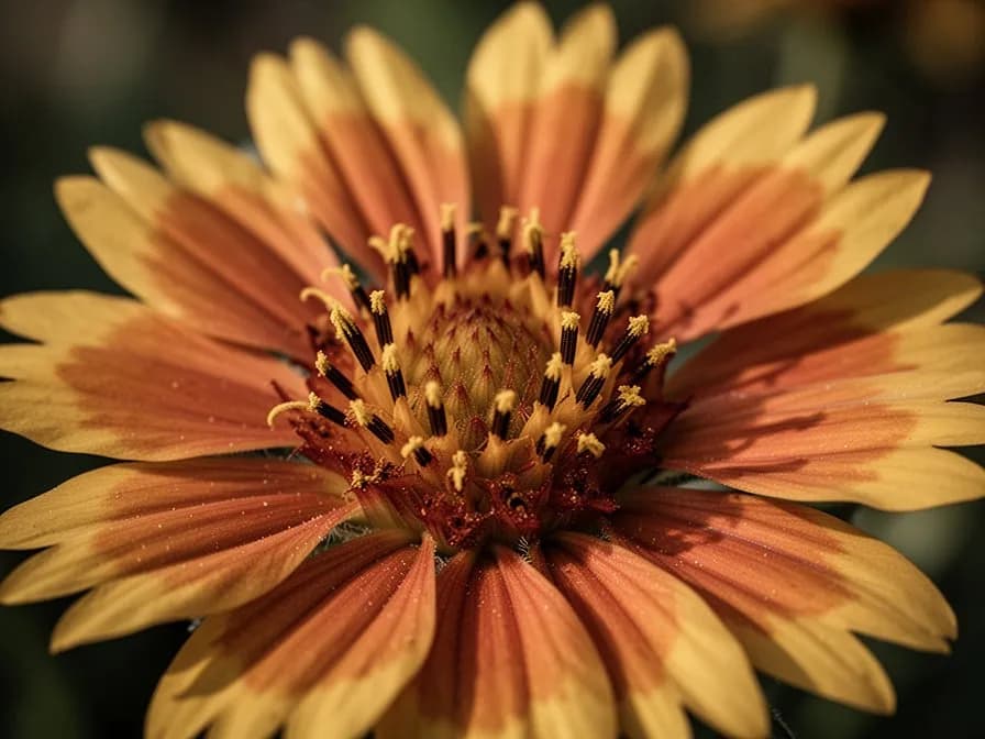 Reifer Samenstand von Gaillardia aristata mit flaumigem Pappus