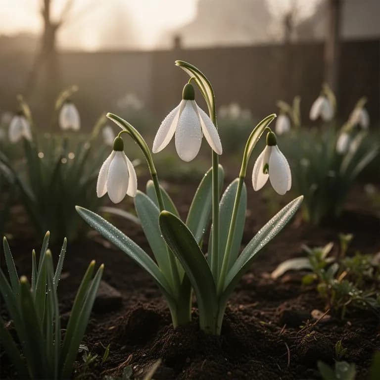 Schneeglöckchen-Blumenarrangement für den Spätwinter