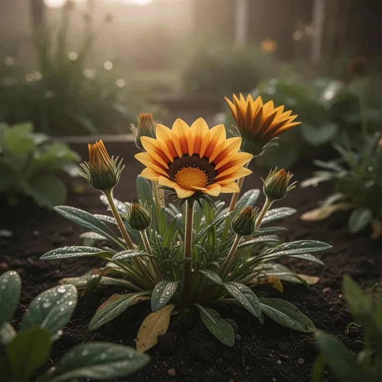 Gazanien-Pressblumen für botanische Kunst