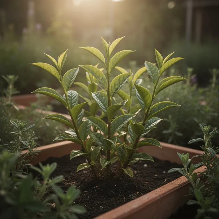 Dense ginger foliage with tall graceful stems in a garden bed