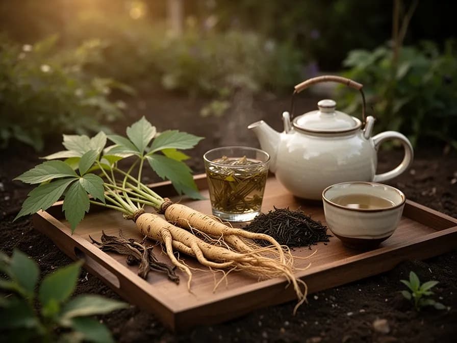 Amerikanischer Ginseng-Wurzeltee