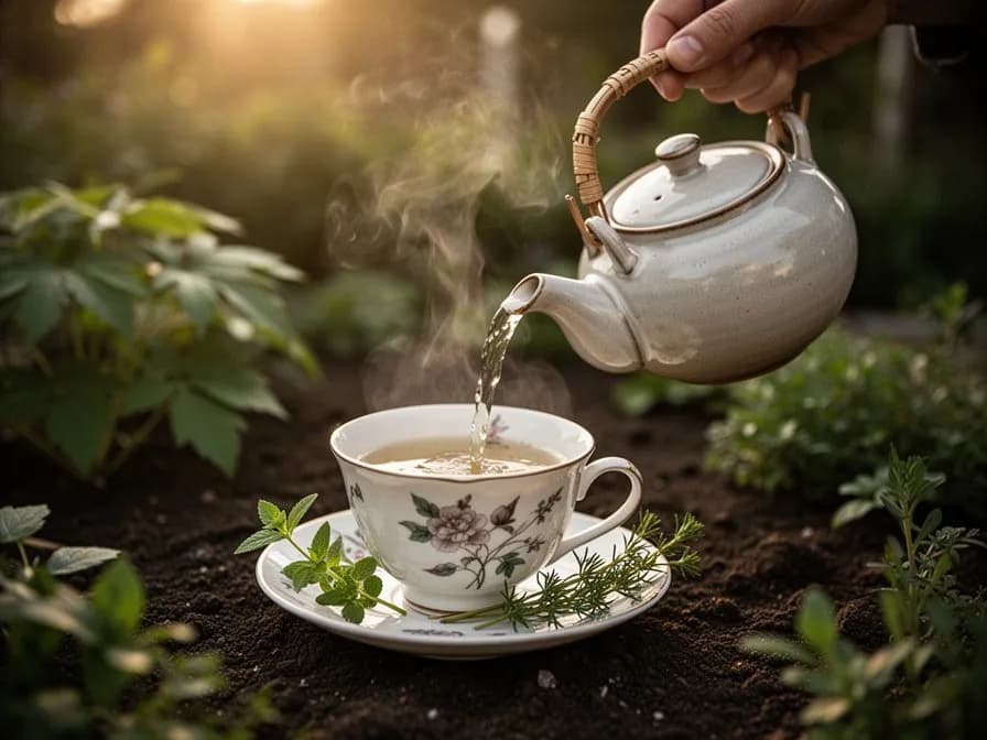Té de raíz de ginseng americano