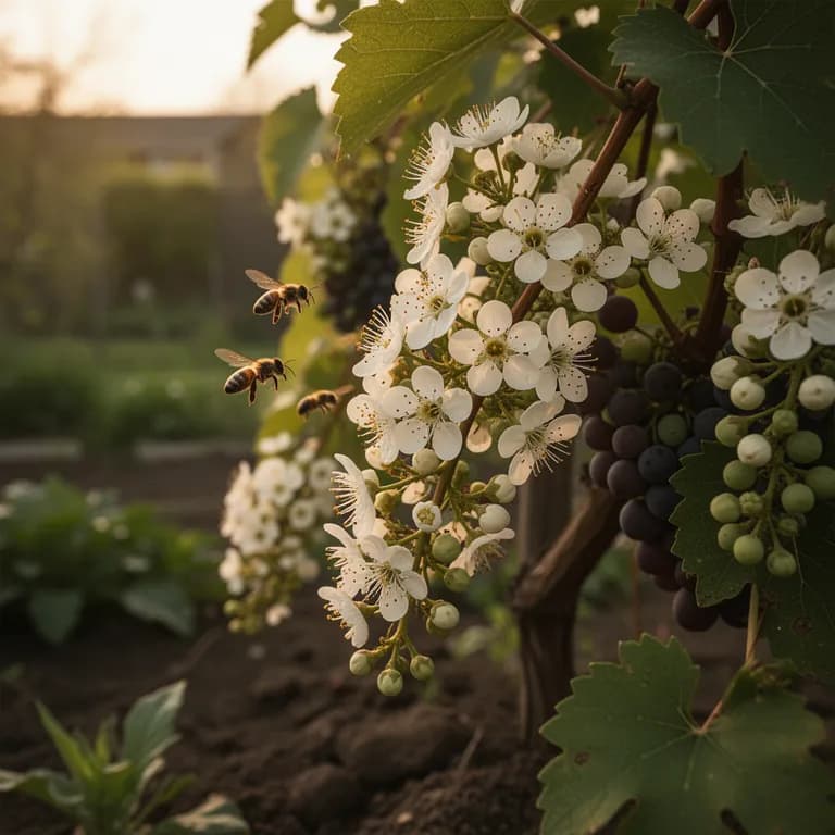Knospen der Weinrebe schwellen an und öffnen sich im zeitigen Frühjahr