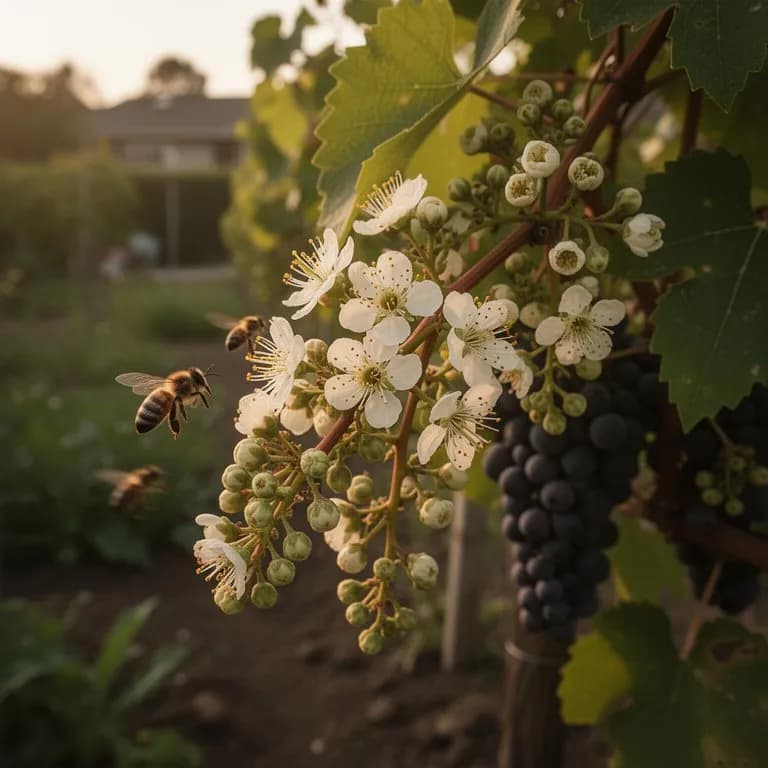 Brotación de la vid Syrah con pequeños brotes enrojecidos que emergen de sarmientos en reposo