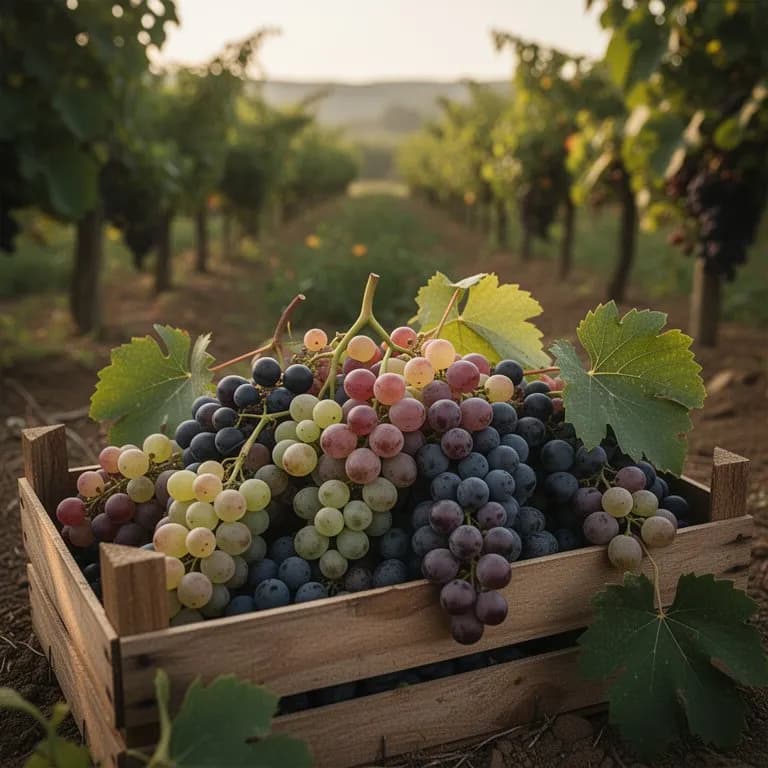 Manos usando tijeras de podar para cortar un racimo pesado de uvas Zinfandel completamente maduras de una vid cálida por el sol