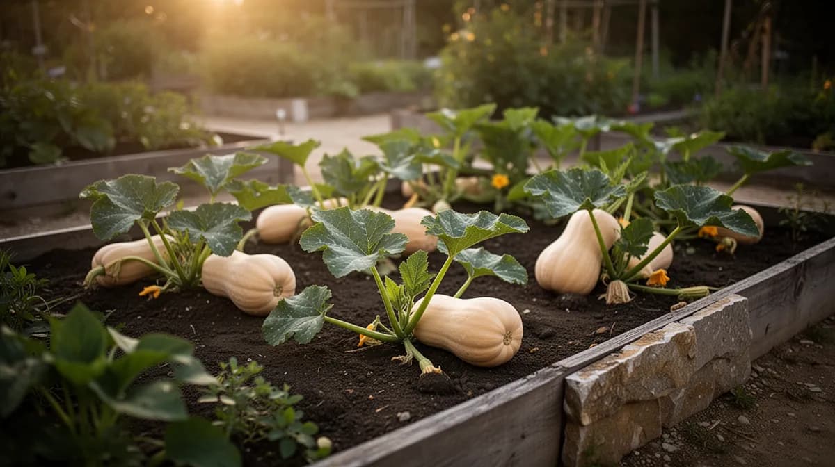 Ground cherry plant sprawling in a garden bed with straw mulch