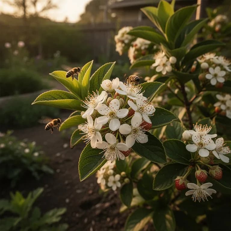 Weiße fünfblättrige Erdbeer-Guaven-Blüten