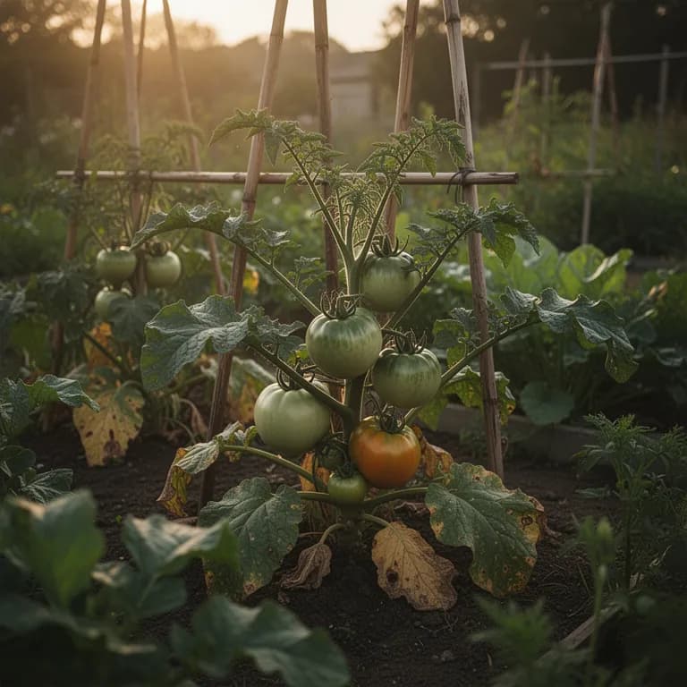 Ausgewachsene Meerrettichpflanze mit hohen, breiten Blättern in einem Gartenbeet