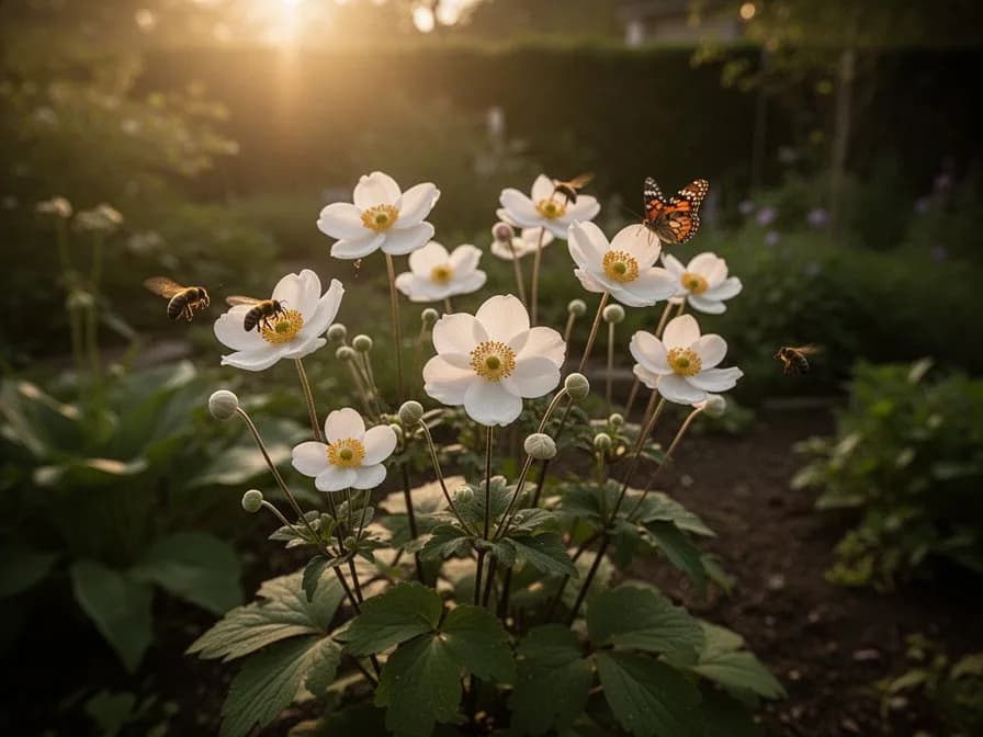 Herbst-Anemonen-Schnittblumenarrangement