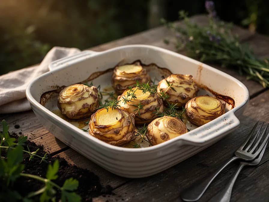 Gerösteter Topinambur mit Kräutern