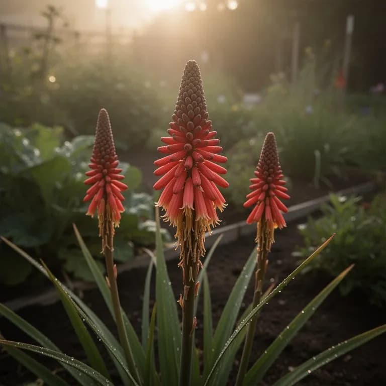 Kniphofia-Schnittblumenarrangement