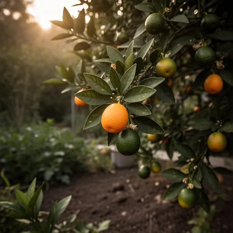 Tres variedades de kumquat una junto a otra: la Nagami ovalada, la Marumi redonda y la Meiwa más grande